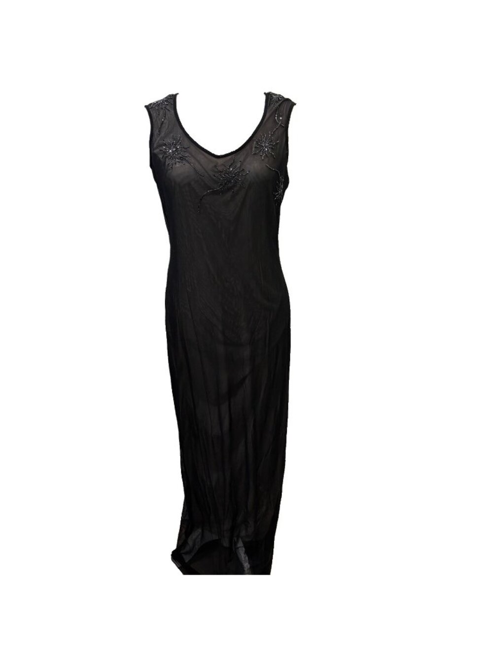 Reggio Vintage Y2K Sleeveless Black Maxi Formal Evening Gown Women 12